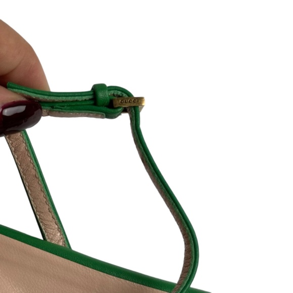Authentic Gucci Sandals Shamarock Green Size 36 - Picture 7 of 9